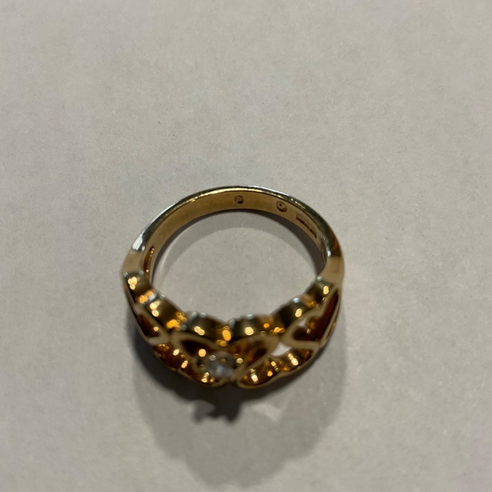 Heart Ring with a Diamond - Picture 7 of 12